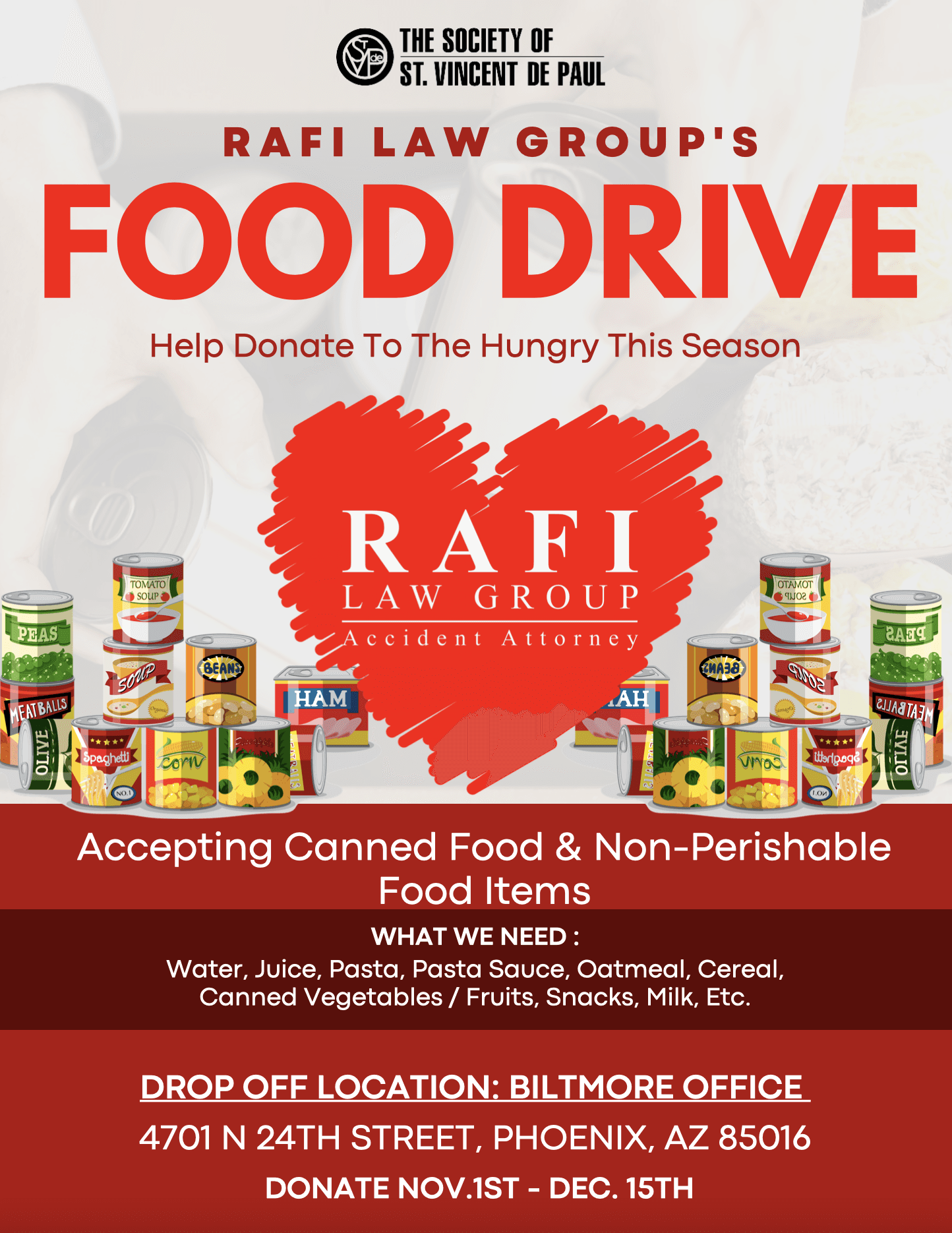 St. Vincent de Paul Food Drive