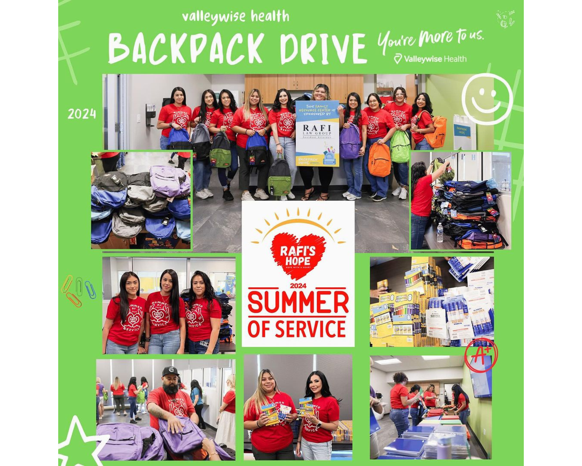 Valleywise Health Backpack Drive