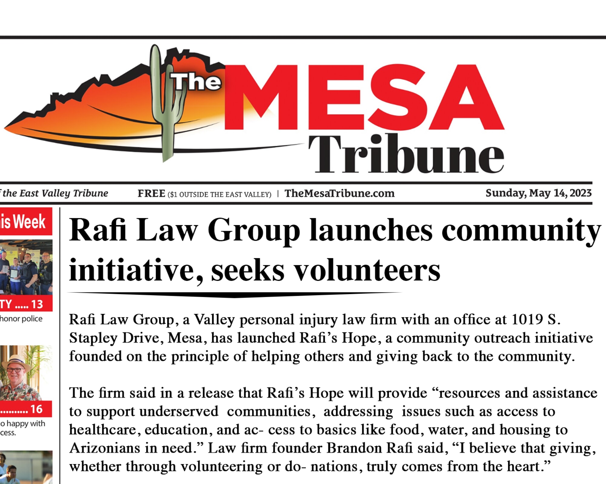 Rafis Hope Mesa Tribune